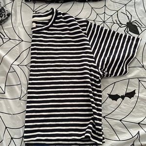 Large Lou & grey Navy and white stripe t